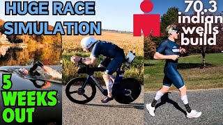 703 INDIAN WELLS HALF IRONMAN PREP  WEEK 7 FULL WEEK OF TRIATHLON TRAINING  BIG RACE SIMULATION [upl. by Chappie]