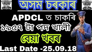 APDCL Recuitment 2018APDCL Apply Date Postponed Last Date  250918How To Apply APDCl [upl. by Darell]