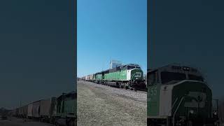 BNSF 1455SD60M Leading NB Local on the BNSF Fort Scott Sub in Lenexa KS on 3318 [upl. by Popelka]