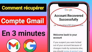 Récupération de compte Gmail  Comment récupérer un compte Gmail  Récupération de compte Google [upl. by Meisel]