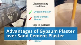 9 Advantages of Gypsum Plaster over Sand Cement Plaster [upl. by Llenol715]