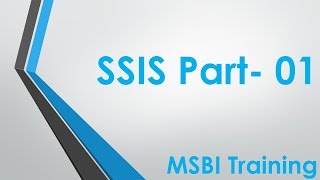 SSIS Part 01  SSIS Tutorial For Beginners  SQL Server Integration Services  MSBI Training Venkat [upl. by Calbert]