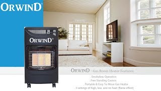 Live View LPG Gas Room Heater  PRO WARM9000 Portable LPG Domestic Gas Heater  Orwind Inc [upl. by Alboran]