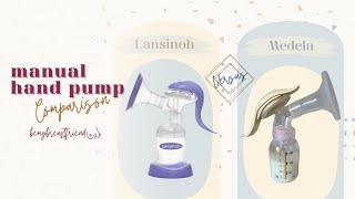 Lansinoh vs Medela hand pump comparison [upl. by Gauntlett]