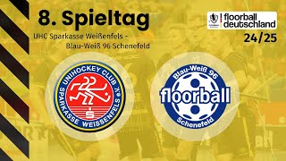 UHC Sparkasse Weißenfels vs BlauWeiß 96 Schenefeld  8 Spieltag  1 FloorballBL Herren 2425 [upl. by Jerald]