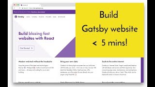 🔥 ⚛️ Build a Gatsby website in less than 5 mins [upl. by Wollis]