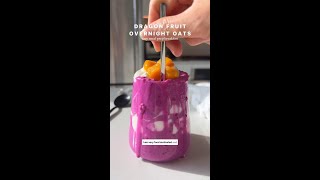 Easy bright amp nourishing 🌞🍓 Dragon Fruit Overnight Oats with our smoothie packs—yum [upl. by Relda691]