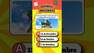 Feriados Nacionais quiz mundoquiz [upl. by Eriam263]