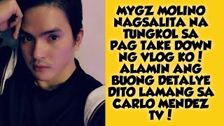 Mygz Molino Nagsalita Na Sa Pag Take Down Ng Vlog ko Alamin mahal mygzmolino totoandpia [upl. by Osman]