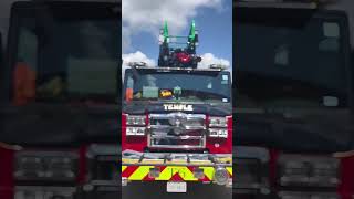 Temple’s newest Aerial proudly led by Hulk SiddonsMartinFamily laddertruck PierceMFG [upl. by Bamberger]