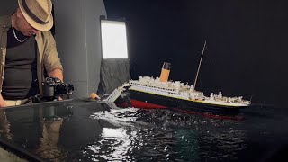 Making of the Titanic breakup and sink scene using a scale model like the James Cameron film [upl. by Harhay]