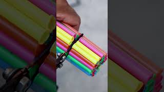 Multiple Straws Cut in One Go Is Weirdly Satisfying satisfying oddlysatisfying satisfyingvideo [upl. by Norat]