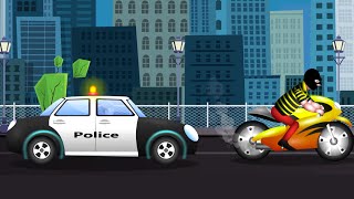 Police Car Cartoon  videos For Children  Nursery Rhymes and Baby Songs By TinyDreams Kids [upl. by Mert]