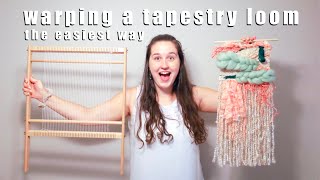 How to warp a tapestry loom frame loom [upl. by Colwen]