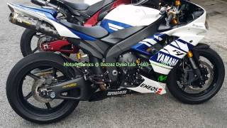 Yamaha R1 Rossi Edition 2 Bikes Bazzaz ZFI Dyno amp Tuning  Motodynamics Technology Malaysia [upl. by Latonia]