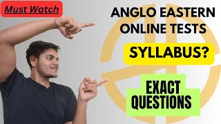 Anglo Eastern Online Test Complete Information  Syllabus  Complete analysis  MarineR Sk [upl. by Weight45]