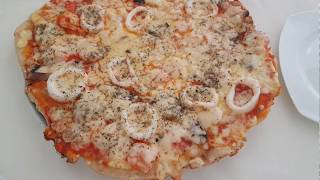 recette facile de Pizza aux fruits de mer بيتزا سريعة التحضير [upl. by Blas]