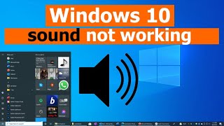 Windows 10 Sound Not Working [upl. by Eitak245]