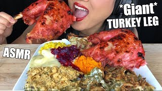 ASMR GIANT RED TURKEY LEG  Eating Sounds  Thanksgiving Leftovers No Talking  ASMR Phan [upl. by Miki]