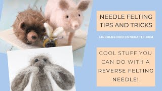 Needle felting for beginners  Using a reverse felting needle  Lincolnshire Fenn Crafts [upl. by Eira613]