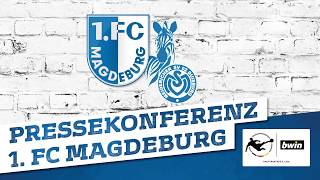 Pressekonferenz vor dem Spiel 1 FC Magdeburg gegen MSV Duisburg [upl. by Darrey]