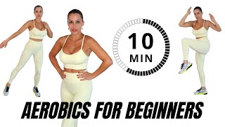 10 Min Aerobics For Beginners  Morning Energy Booster  Aerobic Exercises [upl. by Annahsor147]