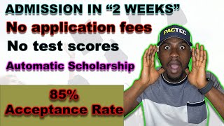 Admission in quot2 weeksquot plus Automatic Scholarship  Apply for free [upl. by Etnuahs]