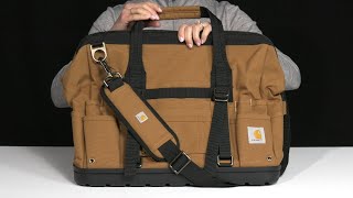 Carhartt 18quot Molded Base Heavyweight Tool Bag SKU 9790147 [upl. by Ariaes]