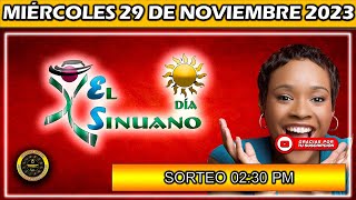 Resultado de EL SINUANO DIA del MIÉRCOLES 29 de noviembre 2023 chance sinuanodía [upl. by Loise]