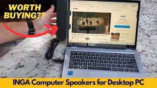 Worth It INGA Computer Speakers for Desktop PC USB Monitor Speaker Bar with Clip On [upl. by Rinum]