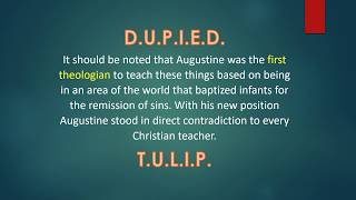 DUPIED to TULIP The Transformation of Augustines doctrine [upl. by Hortense]