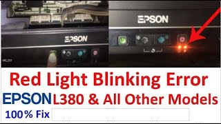 All Epson L382 L386 L486 Printer Red Light Blinking Error Solution 100 Easy [upl. by Anilek18]