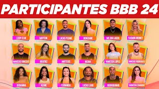 LISTA COMPLETA DOS PARTICIPANTES DO BBB 24 JÁ CONFIRMADOS PELA GLOBO AO VIVO [upl. by Newkirk]