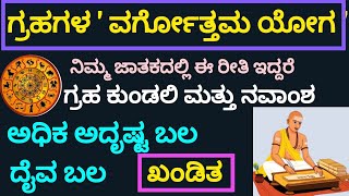 Graha vargottama yoga ಗ್ರಹಗಳ ವರ್ಘೋತ್ತಮ ಯೋಗ astrology numerology [upl. by Onitram]