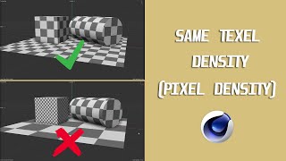 HOW TO GET THE SAME Texel density for your mesh in Cinema 4D UV unwrapping [upl. by Duyne965]