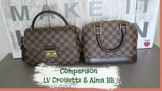 Comparison between Louis Vuitton Alma BB and Croisette  Red Ruby Creates [upl. by Lilah337]