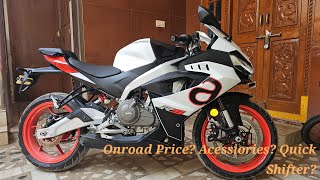 Aprilia RS 457  How did I get the 1st Delivery Onroad price Quickshifter Accessories [upl. by Broderic]