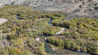 Drone Flyover Big Sheep Creek Back Country Byway [upl. by Etessil553]