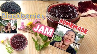 Blackberries jam recipe  How to make easy jam at home  แยมแบล็คเบอร์รีโฮมเมด ทำแยมผลไม้ง่ายๆ [upl. by Elga]