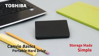 Simplify Your Storage with Toshiba Canvio Basics Portable Hard Drive [upl. by Koeninger]