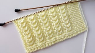 Kasım Çiçeği İki Şiş Kolay Örgü Model Anlatımı ✅️ Yelek Modelleri ✅️ Easy Knitting Patterns [upl. by Okoyk507]