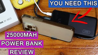 INIU BI B63 25000mAh Fast Charging Power Bank Review [upl. by Starlene]