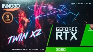 Graphic Card INNO3D GEFORCE RTX3060 TWIN X2 [upl. by Chrisse684]