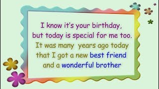 Birthday Wishes for Brother  Happy Birthday Brother [upl. by Onahpets]