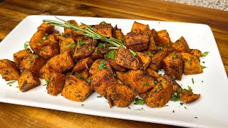 Irresistible Roasted Rosemary Sweet Potatoes [upl. by Ennaitsirk]