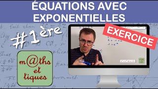 EXERCICE  Résoudre une équation avec exponentielle  Première [upl. by Ardehs]