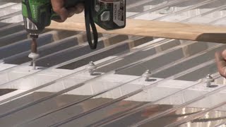 How to Install Corrugated Polycarbonate Roofing  Mitre 10 Easy As DIY [upl. by Elfstan]