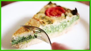 ♥ SOO lecker kann Gemüse sein  Diesmal Quiche vegetarisch  DinkelSpinat ohne Milchprodukte [upl. by Akinirt]