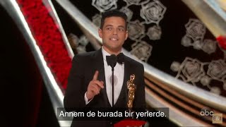 RAMI MALEK OSCAR KONUŞMASI  En İyi Erkek Oyuncu  Türkçe  2019 [upl. by Fayette]