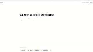 Create a Simple Notion Tasks Database in Notion [upl. by Akcinahs]